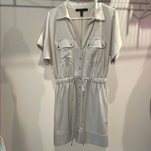 White House Black Market Tan Mini Shirt Dress
